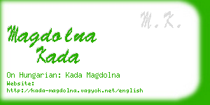 magdolna kada business card